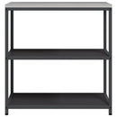 vidaXL Konyhai Tárolás HATTEM Fekete 90 x 50 x 92 cm Acél