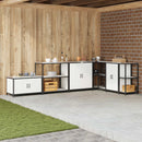 vidaXL Konyhai Tárolás HATTEM Fehér 90 x 50 x 92 cm Acél