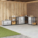 vidaXL Konyhai tárolópolc polcokkal tárolóval Ezüst Rozsdamentes acél