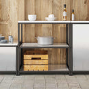 vidaXL Konyhai Tárolás HATTEM Ezüst 90 x 50 x 92 cm Acél