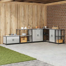 vidaXL Konyhai tárolópolc polcokkal tárolóval Ezüst Horganyzott acél