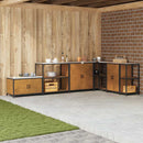 vidaXL Konyhai tárolópolc polcokkal tárolóval Rozsdás Viharvert acél