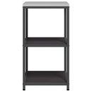 vidaXL Konyhai tárolópolc polcokkal tárolóval Fekete Acél