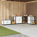 vidaXL Konyhai Tárolás HATTEM Fehér 60 x 50 x 92 cm Acél