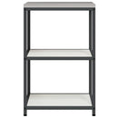 vidaXL Konyhai tárolópolc polcokkal tárolóval Fehér Acél