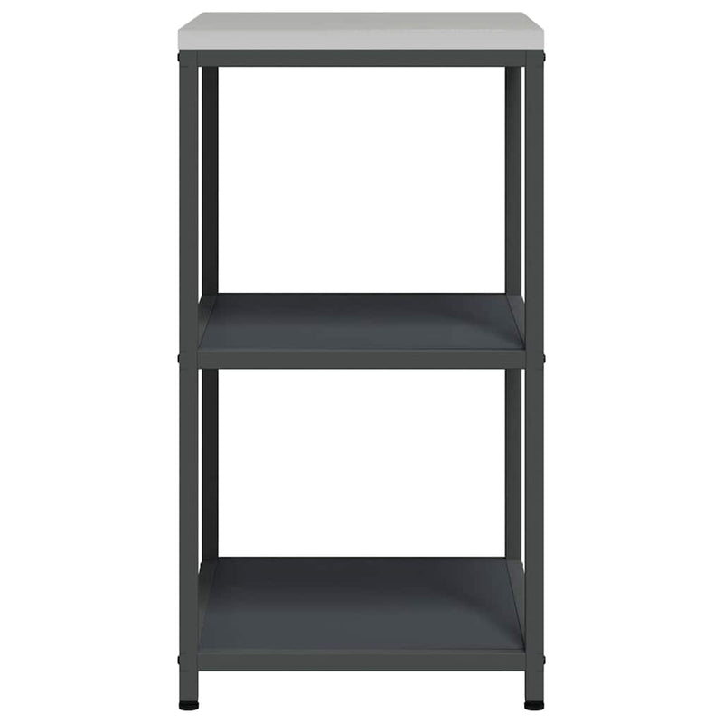 vidaXL Konyhai tárolópolc polcokkal tárolóval Antracit Acél