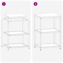 vidaXL Konyhai tárolópolc polcokkal tárolóval Olívazöld Acél