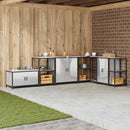 vidaXL Konyhai Tárolás HATTEM Ezüst 60 x 50 x 92 cm Acél