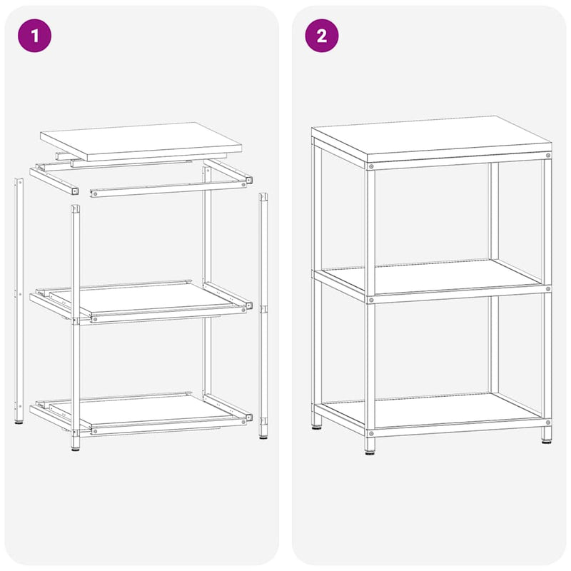 vidaXL Konyhai tárolópolc polcokkal tárolóval Ezüst Horganyzott acél