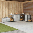 vidaXL Konyhai tárolópolc polcokkal tárolóval Ezüst Horganyzott acél