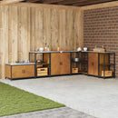 vidaXL Konyhai tárolópolc polcokkal tárolóval Rozsdás Viharvert acél