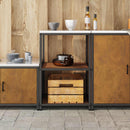 vidaXL Konyhai Tárolás HATTEM Rozsdás 60 x 50 x 92 cm Acél