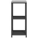 vidaXL Konyhai Tárolás polcokkal tárolóval Fekete 40 x 50 x 92 cm Acél
