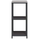 vidaXL Konyhai Tárolás polcokkal tárolóval Fekete 40 x 50 x 92 cm Acél