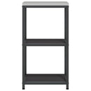 vidaXL Konyhai Tárolás polcokkal tárolóval Fekete 40 x 50 x 92 cm Acél