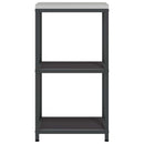 vidaXL Konyhai Tárolás polcokkal tárolóval Fekete 40 x 50 x 92 cm Acél