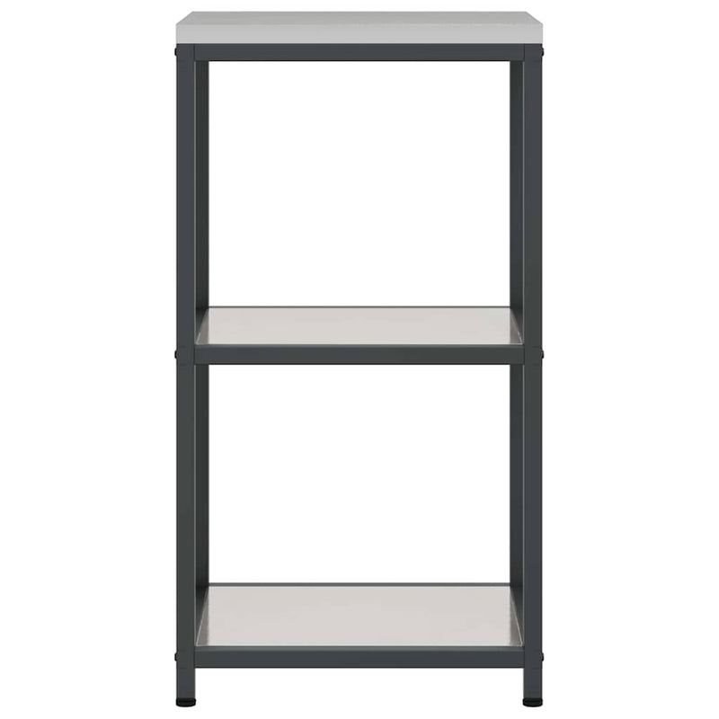 vidaXL Konyhai tárolópolc polcokkal tárolóval Ezüst Rozsdamentes acél