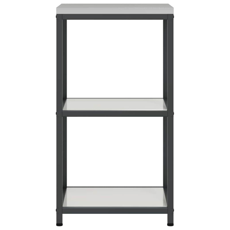 vidaXL Konyhai tárolópolc polcokkal tárolóval Ezüst Horganyzott acél