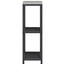 vidaXL Konyhai Tárolás polcokkal tárolóval Fekete 30 x 50 x 92 cm Acél