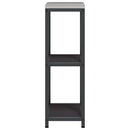 vidaXL Konyhai Tárolás polcokkal tárolóval Fekete 30 x 50 x 92 cm Acél