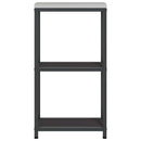 vidaXL Konyhai tárolópolc polcokkal tárolóval Fekete Acél