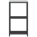 vidaXL Konyhai Tárolás polcokkal tárolóval Fekete 30 x 50 x 92 cm Acél