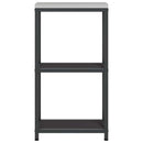 vidaXL Konyhai Tárolás polcokkal tárolóval Fekete 30 x 50 x 92 cm Acél