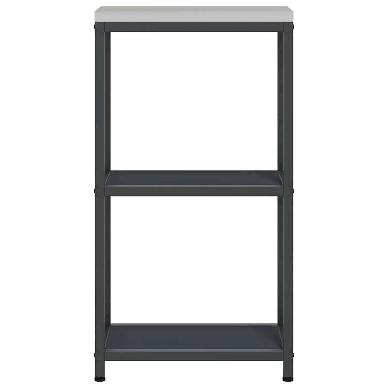 vidaXL Konyhai tárolópolc polcokkal tárolóval Antracit Acél