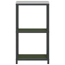 vidaXL Konyhai tárolópolc polcokkal tárolóval Olívazöld Acél