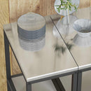 vidaXL Konyhai tárolópolc polcokkal tárolóval Ezüst Rozsdamentes acél