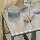 vidaXL Konyhai Tárolás HATTEM Ezüst 30 x 50 x 92 cm Acél