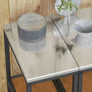 vidaXL Konyhai tárolópolc polcokkal tárolóval Rozsdás Viharvert acél