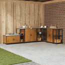 vidaXL Konyhai Tárolás HATTEM Rozsdás 30 x 50 x 92 cm Acél
