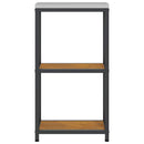 vidaXL Konyhai tárolópolc polcokkal tárolóval Rozsdás Viharvert acél