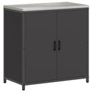 vidaXL Konyhai Tárolás HATTEM Fekete 90 x 50 x 92 cm Acél