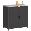 vidaXL Konyhai Tárolás HATTEM Fekete 90 x 50 x 92 cm Acél