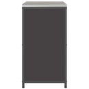 vidaXL Konyhai tárolószekrény polcokkal tárolóval ajtóval Fekete Acél