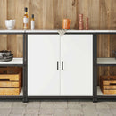 vidaXL Konyhai Tárolás HATTEM Fehér 90 x 50 x 92 cm Acél