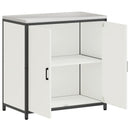 vidaXL Konyhai Tárolás HATTEM Fehér 90 x 50 x 92 cm Acél