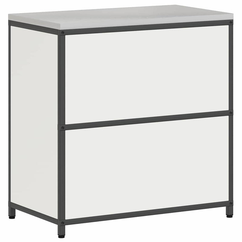 vidaXL Konyhai tárolószekrény polcokkal tárolóval ajtóval Fehér Acél