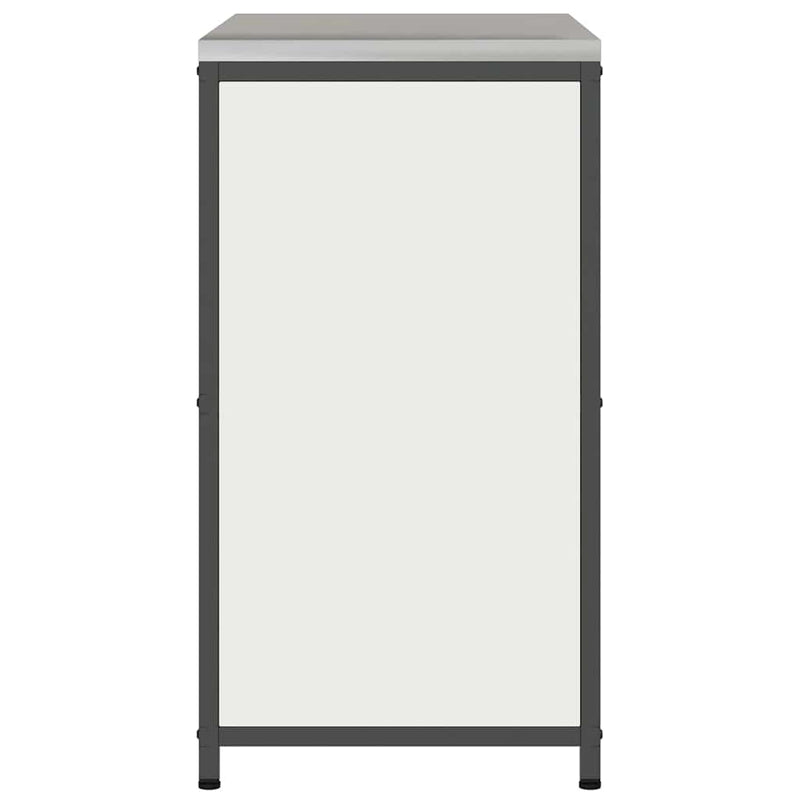 vidaXL Konyhai tárolószekrény polcokkal tárolóval ajtóval Fehér Acél