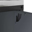 vidaXL Konyhai tárolószekrény polcokkal tárolóval Antracit Acél