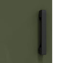 vidaXL Konyhai tárolószekrény polcokkal tárolóval Olívazöld Acél