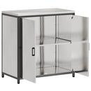 vidaXL Konyhai Tárolás HATTEM Ezüst 90 x 50 x 92 cm Acél