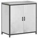 vidaXL Konyhai tárolószekrény polcokkal ajtóval Ezüst Horganyzott acél