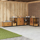 vidaXL Konyhai Tárolás HATTEM Rozsdás 90 x 50 x 92 cm Acél
