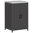 vidaXL Konyhai tárolószekrény HATTEM Fekete 60 x 50 x 92 cm Acél
