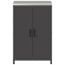 vidaXL Konyhai tárolószekrény HATTEM Fekete 60 x 50 x 92 cm Acél
