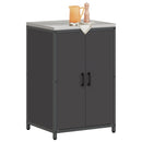 vidaXL Konyhai tárolószekrény HATTEM Fekete 60 x 50 x 92 cm Acél