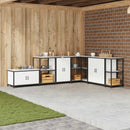 vidaXL Konyhai Tárolás HATTEM Fehér 60 x 50 x 92 cm Acél